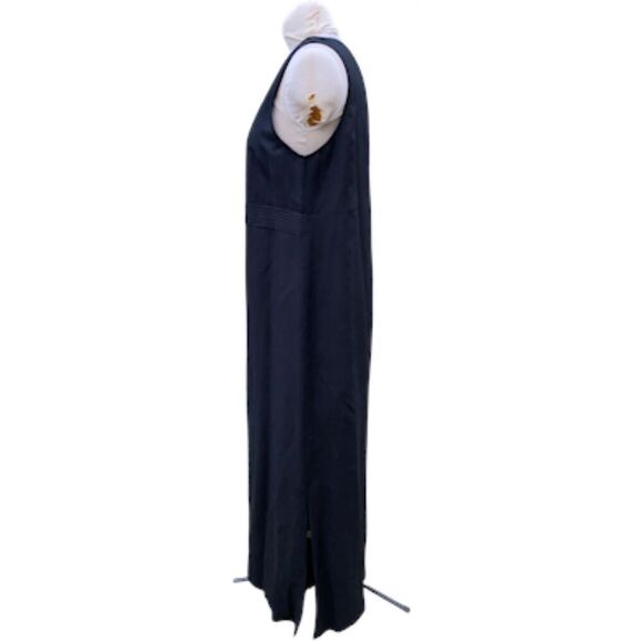 Positive Attitude Linen Blend 2-Piece Maxi Dress & Jacket Embroidered Sz. 16 - Picture 4 of 9